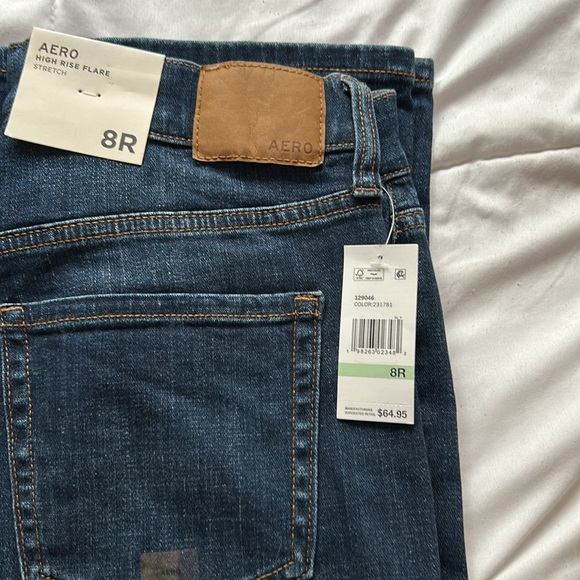 NWT Aeropostale Highrise Dark Blue Flare Jeans Size 8 - Picture 6 of 9